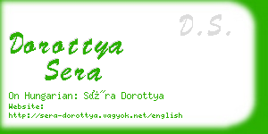 dorottya sera business card